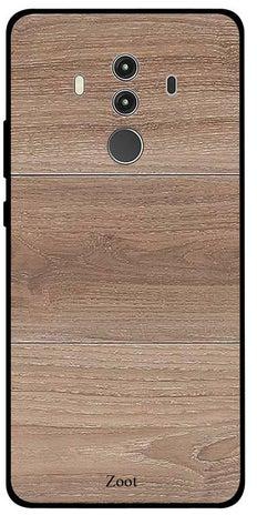 Skin Case Cover -for Huawei Mate 10 Pro Wooden Grey Brown نمط خشبي باللونين الرمادي والبني