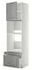 METOD / MAXIMERA خزانة عالية لفرن/فرن مع ب./2 د., أبيض/Voxtorp شكل خشب الجوز, ‎60x60x220 سم‏ - IKEA