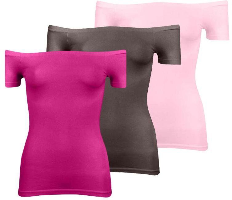 Silvy Set Of 3 T-Shirts For Women - Multicolor, Large