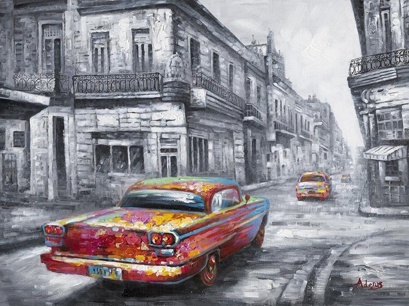 Canvas Painting , Chevy , Size 90×120 Cm