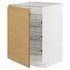 METOD Base cabinet with wire baskets, white/Upplöv matt dark beige, 60x60 cm - IKEA