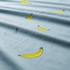 VÄNKRETS Duvet cover and pillowcase - banana pattern blue 150x200/50x80 cm