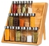 Pinnacle Cookery Bamboo Spice Rack Organizer for Countertop - Eco Friendly Seasoning Organizer 3-Tier Spice Shelf - Space Saving Wooden Spice Rack