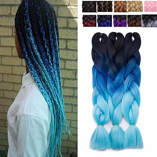 Generic 24 Jumbo Braiding Synthetic Hair Extension Ombre
