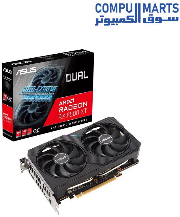 ASUS Dual AMD Radeon RX 6500 XT OC Edition 4GB GDDR6 Gaming Graphics C