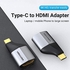 VENTION TCAH0 USB C to HDMI Adapter 4K 60Hz, Type C Thunderbolt 3 Male to HDMI 2.0 Female Adapter Compatible with MacBook Pro, MacBook Air, iPad Pro, Pixelbook, XPS, Galaxy, and More (1 Year Warranty)