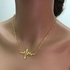 Attractive Heartbeat And Pulses Necklace, Gold Colour