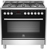 LA GERMANIA Freestanding Cooker 90 x 60 cm 6 Gas Burners In Stainless X Black Color TUS96C81BX