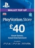 Sony Sony PlayStation PSN Store £40 Gift Card For PS3/PS4/PSvita
