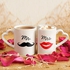 Valentine Mug Coffee Mug- Espresso- Gift For Her- Travel Coffee Mug- Tea Cup- Ceramic Coffee Mug- Gift 2 PCS