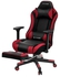 Office Chair Leather Gaming Chairs Footrest Recliner - Red \/ Leatherette \/ Ergonomic