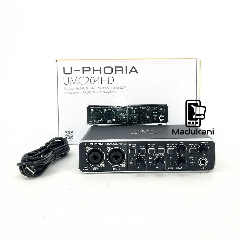 Behringer UPHORIA UMC204HD USB Audio Interface Audiophile 2x4 with Midas Mic Preamps