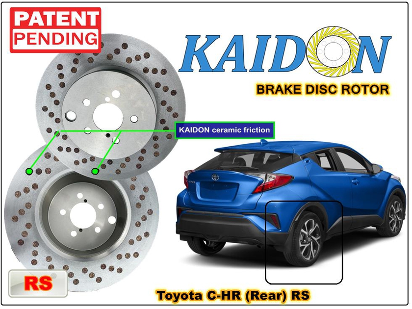 Kaidon-Brake Toyota CHR Disc Brake Rotor (REAR) Type "RS" Spec