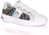 Christ Dio Gold Logo Crested Designed White Sole Lace Up Sneakers- Black