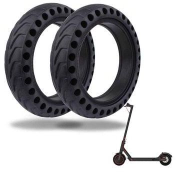 Electric Scooter Replacement Tires, Rubber Solid Wheel Honeycomb Tire Grip/ Friction Non-Slip Tubeless e Accessories for Xiaomi 8.5 x2 M365/Pro (2 Pcs inch)