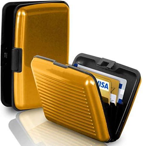 one year warranty_Business Travel Wallet-ID Card Guard Aluminum Wallet Credit Card Case-Gold Color09884403