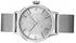 ساعة يد بيل من الألماس عيار 0.12 قيراط بسوار من الحديد المقاوم للصدأ طراز J6339C. للنساء