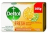 Dettol Fresh Anti-Bacterial Bathing Soap Bar for effective Germ Protection & Personal Hygiene, Protects against 100 illness causing germs, Citrus & Orange Blossom Fragrance, 165g, Pack of 4