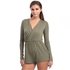 MISSGUIDED P9660531 Solid Playsuit for Women, Khaki