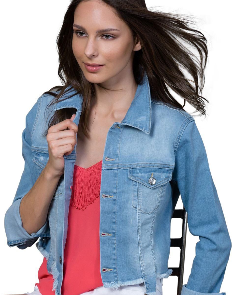 Milla by Trendyol MLWSS16EN1190 Denim Jacket for Women - 34 EU, Blue
