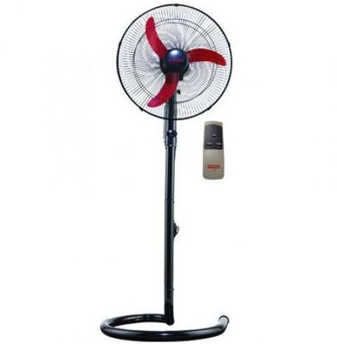 Fresh Stand Fan with Remote Control - 18" - Black