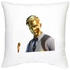 Fortnite Character Printed Decorative Cushion White/Gold/Grey 16x16inch