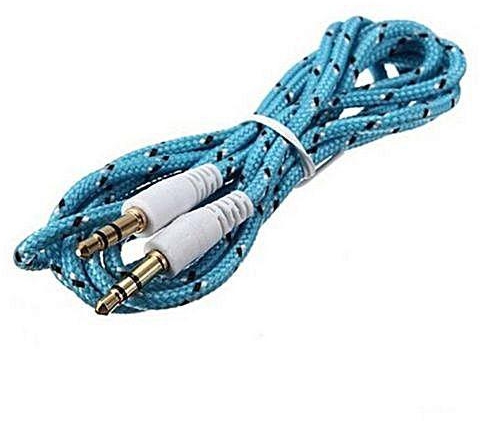 Universal Jack To Stereo Audio AUX Cable For IPhone - Blue