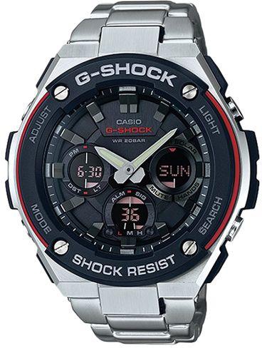 Casio G-Shock Men's Black Ana-Digi Dial Stainless Steel Band Watch - GST-S100D-1A4DR