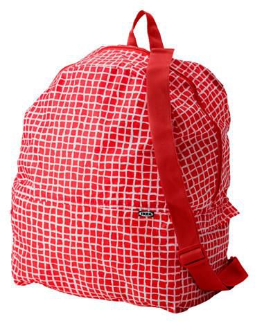 KNALLA Backpack, red/white
