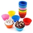 Silicon Cupcake Muffin Molds (12Pieces), (multicolor)