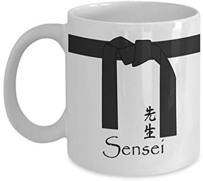 Cashmeera Printd Mug - Unique Martial Arts Black Belt "Sensei" Coffee/Tea Mug - 11oz Printed Both Sides - Cool Cup Gift Idea for Karate, Judo Teacher