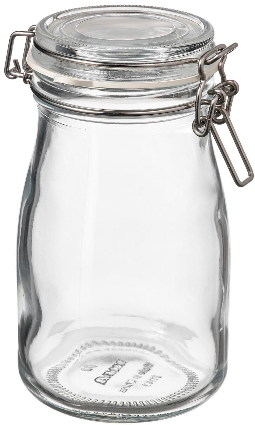 KORKEN Bottle shaped jar with lid - clear glass 0.4 l