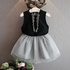 Girls Suit Sleeveless Top With Mesh Skirt 2-7Y - 1 Size (Black - Purple)
