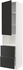 METOD / MAXIMERA خزانة عالية لميكروويف مع باب/درجين - أبيض/Nickebo فحمي مطفي ‎60x60x240 سم‏