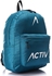Activ Self Pattern One Main Compartment Backpack - Teal Blue