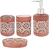 Get Porcelain Bathroom Accessories Set, 4 Pieces - Multicolor with best offers | Raneen.com