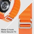 حلقة Alpine 22 مم متوافقة مع حزام Xiaomi Amazfit GTR 2 الرياضي ، حزام نايلون رياضي متين مع خطاف تيتانيوم G برتقالي