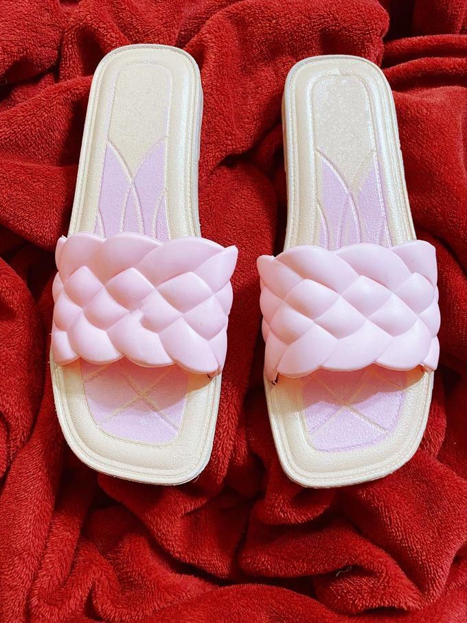 Pink Slippers Bubble Outdoor Women Medical Comfortable Leather Flat