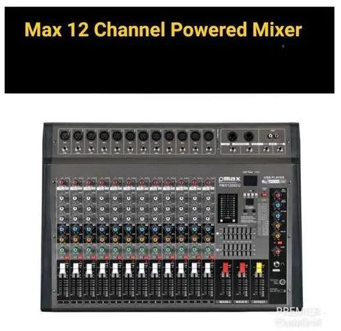 Max 12 CHANNEL POWERED MIXER