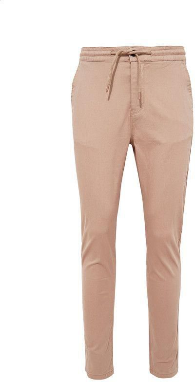 DeFacto Basic Side Pocket Regular-Fit Drawstring Pants for Men - Light Brown, 28W x 32L