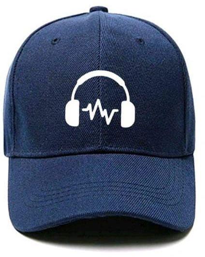 Sport Fashion Cap Baseball With Unique Design Headphone - Dark Blue