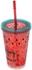 Get Falmer Acrylic Cup with Straw, 450 ml - Red Green with best offers | Raneen.com