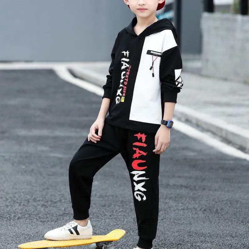 Clothing Sets This Year's Popular Simple Personality With All Kinds Of Spring Suits Cutta Children Handsome Hoodie Two-Piece Set Of Fashion