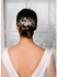 Wedding Hair Comb Women Hair Clip Ivory Flower Bridal Headpiece Hair Clip Wedding Hair Accessories for Brides (Silver)