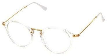 نظارة طبية بإطار معدني بتصميم دائري كلاسيكي مزودة بعدسات