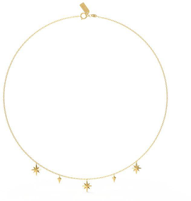 Miss L' by L'azurde Shining Stars Necklace In 18 K Yellow Gold