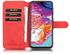 DG.MING Retro Oil Side Horizontal Flip Case For Galaxy A10, With Holder & Card Slots & Wallet (Red)