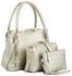 Fashion 3pcs Tote Bag PU Leather Handbag for Women's - Gold