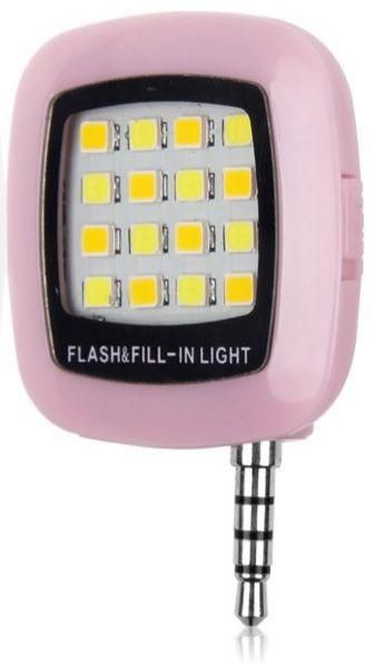 فلاش LED للهواتف الذكية لتصوير السلفي ليلاً - وردي