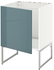 METODBase cabinet for sink, white, Kallarp grey-turquoise